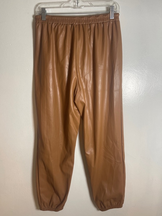 Floerns  Women’s Faux Leather Jogger Pants - Tan  Size: L - Picture 2 of 7